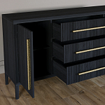 Буфет Primo с тремя ящиками и двумя фасадами Черный дуб варинант исполнения - 5 | Loft Concept в Санкт-петербурге