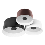 Потолочный светильник с 3-мя цилиндрическими абажурами черного белого и коричневого цвета Urban Dome варинант исполнения - 1 | Loft Concept в Санкт-петербурге