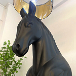 Horse Statue Floor Lamp Большой светильник Черная Лошадь варинант исполнения - 4 | Loft Concept в Санкт-петербурге