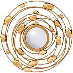 Зеркало в круглой раме украшенной раковинами с жемчугом Pearl in the Gleam варинант исполнения - 1 | Loft Concept в Санкт-петербурге