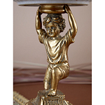 Чаша с цветочным орнаментом на ножке в виде бронзового ангела Eden Garden варинант исполнения - 9 | Loft Concept в Санкт-петербурге