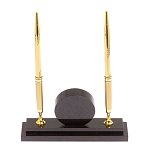 Часы настольные с двумя ручками из натурального камня Stone Clock варинант исполнения - 3 | Loft Concept в Санкт-петербурге