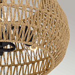 Потолочный светильник с плафоном из плетеного джута и черным каркасом Quoizel варинант исполнения - 6 | Loft Concept в Санкт-петербурге