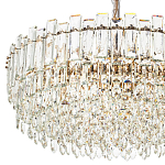 Круглая многоярусная люстра с хрустальным декором Cascade Waterfall Chandelier 18 варинант исполнения - 3 | Loft Concept в Санкт-петербурге