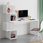 Стол письменный белый с 4-мя открытыми полками BALANCE WHITE варинант исполнения - 2 | Loft Concept в Санкт-петербурге