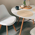 Стул с основой из пластика и мягким сиденьем Arvika White варинант исполнения - 9 | Loft Concept в Санкт-петербурге