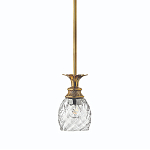 Подвесной светильник цвета латунь с прозрачнымплафоном в форме ананаса Hinkley варинант исполнения - 1 | Loft Concept в Санкт-петербурге