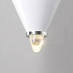 Подвесной светильник светодиодный в виде ряда белых металлических конусов  Herringbone варинант исполнения - 7 | Loft Concept в Санкт-петербурге