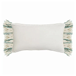 Чехол на подушку мятного цвета с бахромой и объемным узором Ethnic mix варинант исполнения - 4 | Loft Concept в Санкт-петербурге