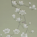 Обои ручная роспись Magnolia Canopy Colourway SC-287 on Aquamarine slub silk варинант исполнения - 1 | Loft Concept в Санкт-петербурге
