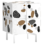 Тумба белая с рисунком Short Graph варинант исполнения - 1 | Loft Concept в Санкт-петербурге