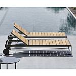 Шезлонг на металлическом каркасе с регулируемой спинкой GUELL Sunbed варинант исполнения - 3 | Loft Concept в Санкт-петербурге