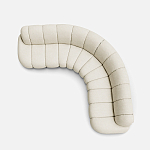 Диван Limoges полукруглой формы с обивкой букле молочного цвета варинант исполнения - 2 | Loft Concept в Санкт-петербурге