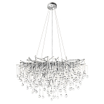 Люстра подвесная с прозрачными стеклянными подвесками в форме капель Диаметр 80 см Droplet Chandelier варинант исполнения - 2 | Loft Concept в Санкт-петербурге