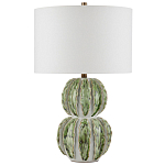 Настольная лампа с фактурным основанием с сочетании белого и зеленого цветов Festoon варинант исполнения - 3 | Loft Concept в Санкт-петербурге