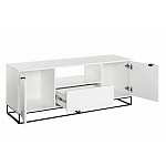 ТВ-тумба белая с  2-мя дверцами и ящиком Strict Lines варинант исполнения - 3 | Loft Concept в Санкт-петербурге