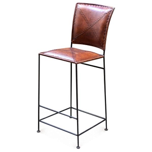 Барный стул Loft Bar stool leather brown