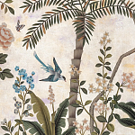 Обои ручная роспись Siam White Metal варинант исполнения - 4 | Loft Concept в Санкт-петербурге