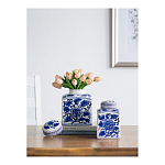 Ваза с крышкой в китайском стиле Oriental Blue & White Ornament Vases варинант исполнения - 5 | Loft Concept в Санкт-петербурге