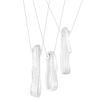 Подвесной светильник белого цвета с 3-мя изогнутыми плафонами Flow Loop варинант исполнения - 1 | Loft Concept в Санкт-петербурге