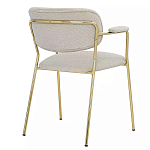 Стул Singer Chair с подлокотниками серый на золотистых ножках варинант исполнения - 3 | Loft Concept в Санкт-петербурге