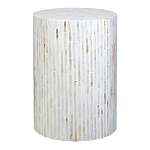 Столик с инкрустацией с перламутровым узором Dominic White варинант исполнения - 1 | Loft Concept в Санкт-петербурге