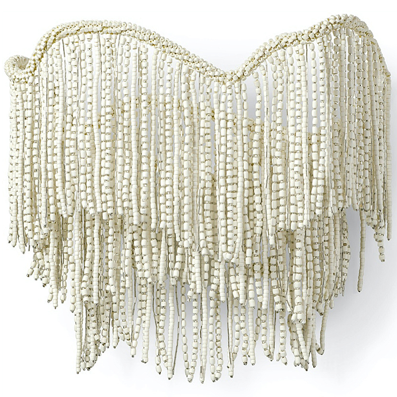 Бра Cream Color Beads Fringe Wall Lamp Кремовый в Санкт-петербурге | Loft Concept 