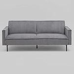 Диван современный вельветовый прямой Worcester Серый варинант исполнения - 2 | Loft Concept в Санкт-петербурге