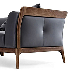 Диван двухместный c каркасом из массива дерева Double Sofa Made of Walnut Wood варинант исполнения - 1 | Loft Concept в Санкт-петербурге