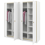 Шкаф белый четырёхдверный для одежды Antique Order варинант исполнения - 3 | Loft Concept в Санкт-петербурге