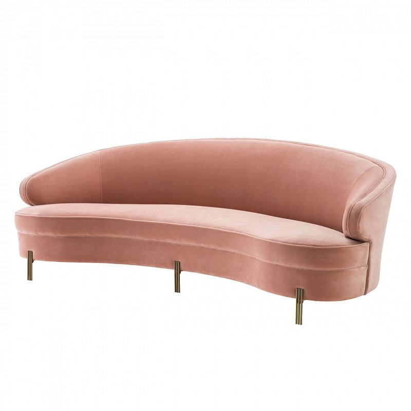 Диван Eichholtz Sofa Pierson nude Бежевый Латунь в Санкт-петербурге | Loft Concept 