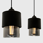 Подвесной светильник с 2-мя плафонами из дымчатого стекла Volta Flos Duo Hanging Lamp варинант исполнения - 3 | Loft Concept в Санкт-петербурге