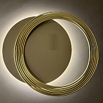 Бра светодиодное круглое в матовых оттенках коричневого и золотого цвета Kosmikos варинант исполнения - 1 | Loft Concept в Санкт-петербурге