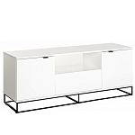 ТВ-тумба белая с  2-мя дверцами и ящиком Strict Lines варинант исполнения - 1 | Loft Concept в Санкт-петербурге