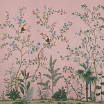 Обои ручная роспись Amazonia Florence Pink dyed silk варинант исполнения - 2 | Loft Concept в Санкт-петербурге