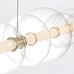 Подвесной светильник линейный с прозрачными стеклянными шарами разного диаметра Eurofase варинант исполнения - 15 | Loft Concept в Санкт-петербурге