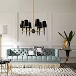 Дизайнерский журнальный столик с круглой столешницей на золотых ножках Risenbix варинант исполнения - 2 | Loft Concept в Санкт-петербурге