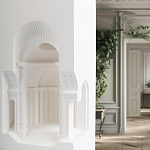 Встраиваемый в стену гипсовый светильник под покраску с арками и рельефными колоннами Antiquity Athena варинант исполнения - 10 | Loft Concept в Санкт-петербурге