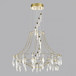 Люстра подвесная из металла с хрустальными прозрачными подвесками Quasar 81 варинант исполнения - 4 | Loft Concept в Санкт-петербурге