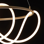 Люстра подвесная круглая золотого цвета с белыми изогнутыми световыми линиями Luke Lampco Tracer Lamp варинант исполнения - 5 | Loft Concept в Санкт-петербурге