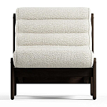 Кресло с деревянным каркасом и обивкой из белой ткани букле Medieval Furniture варинант исполнения - 3 | Loft Concept в Санкт-петербурге