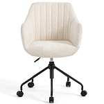 Вращающееся кресло с обивкой букле Boucle Office Chair варинант исполнения - 2 | Loft Concept в Санкт-петербурге