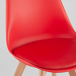 Стул с основой из пластика и мягким сиденьем Arvika Red варинант исполнения - 7 | Loft Concept в Санкт-петербурге