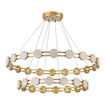 Люстра двухъярусная с круглыми светодиодными источниками света Maxine Light варинант исполнения - 7 | Loft Concept в Санкт-петербурге