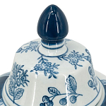 Ваза с крышкой и голубым цветочным рисунком 37 см Blue & White Ornament варинант исполнения - 3 | Loft Concept в Санкт-петербурге