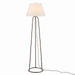 Торшер с конусовидным тканевым абажуром и фактурным каркасом Industrial Profile варинант исполнения - 1 | Loft Concept в Санкт-петербурге