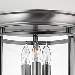 Потолочный светильник в форме фонаря с прозрачным цилиндрическим плафоном и тремя лампами в форме свечей Hinkley варинант исполнения - 4 | Loft Concept в Санкт-петербурге