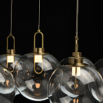 Люстра с 7-ю плафонами из прозрачного стекла в форме шара Orb Cascade  варинант исполнения - 7 | Loft Concept в Санкт-петербурге