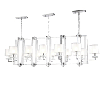 Люстра прямоугольной формы с 12-ю цилиндрическими плафонами из стекла Laurent варинант исполнения - 4 | Loft Concept в Санкт-петербурге