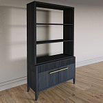 Стеллаж Primo с ящиками Черный дуб  варинант исполнения - 2 | Loft Concept в Санкт-петербурге